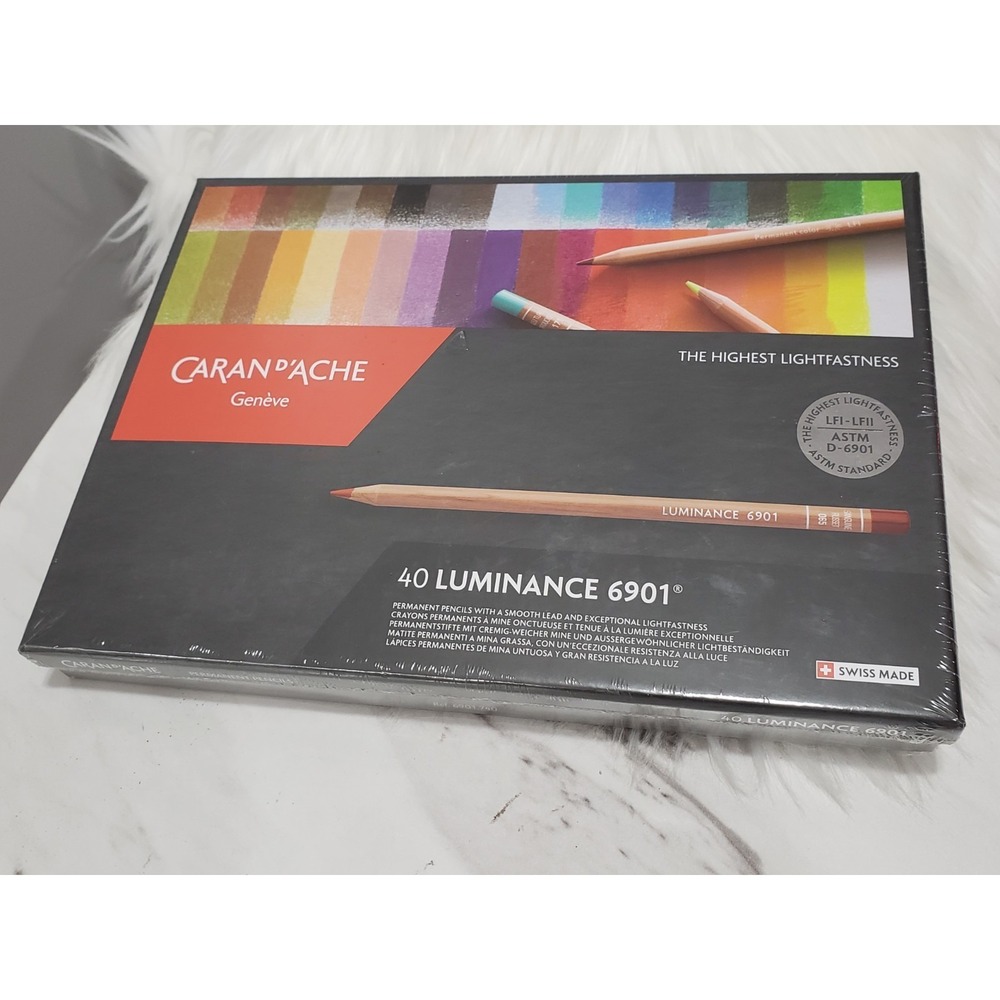 Caran d'Ache Luminance 6901 40 colored pencils NEW SEALED HIGHEST LIGHTFASTNESS